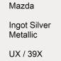 Preview: Mazda, Ingot Silver Metallic, UX / 39X.